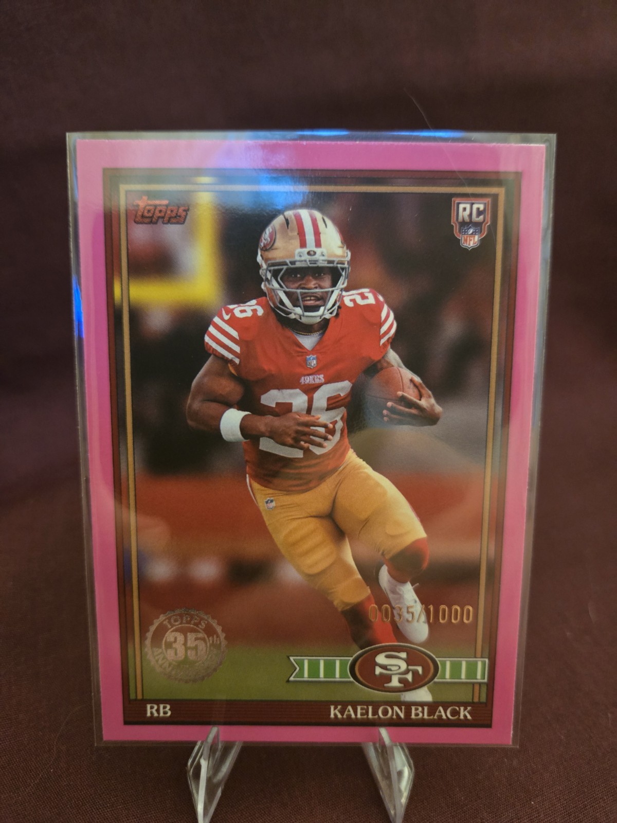 2026 Topps Flagship Rookie Kaelon Black Pink /1000 San Francisco 49ers