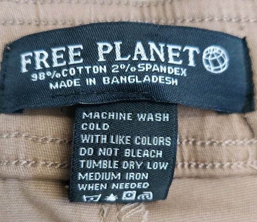 Free Planet Men's Bottoms Drawstring Cuffed Stretch Khaki Jogger Pants Sz 5X NWT - Picture 7 of 10