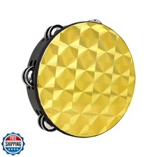 OriGlam 8 Inch Double Row Tambourine, Hand Held Percussion Drum Musical Percu