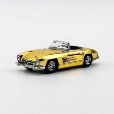 YS 1/64 Scale Mercedes-Benz 300SL Roadster Gold Diecast Car Model Toy Gift