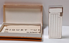 Circa 1940 Le Briquet Swiss Rollalite Style Silverplate Unfired Lighter MIB
