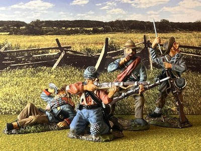 King & Country ACW Confederate Infantry  x 4  SET ACW10 RETIRED UNBOXED
