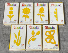 NEW Lot of 7 Sizzix Yellow Dies Wave Sunflower Butterfly Flowers Nature