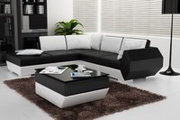 Ecksofa Ledersofa Polster Wohnlandschaft Couch Sofa Eckgarnitur L Form Weiß Neu