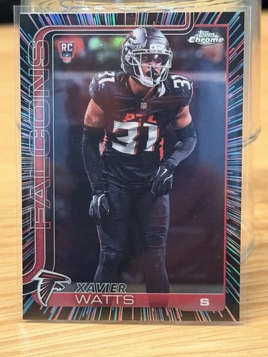 2025 Topps Chrome - Rookies Xavier Watts #393 Neon Pulse Refractor (RC)