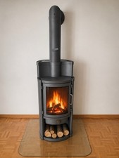 Kaminofen DAN SKAN DANNE SOLO DA-S / DA-N &ndash; 6 kW &ndash; mit Glasplatte & Rohr