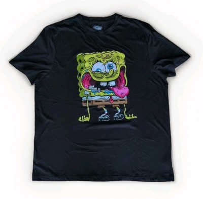 Nickelodeon Herren T-Shirt schwarz 3XL SpongeBob Schwammkopf Grafik schwarz