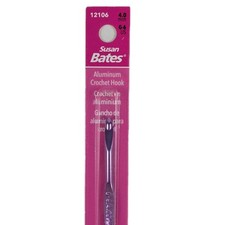 Susan Bates Silvalume Crochet Hook Aluminum Size G US 6 4.00mm 