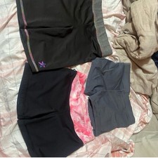 Set Of 3 Girls Spandex Shorts, Assorted Brands, Size 10