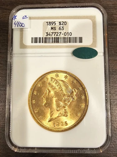 1895 $20 Liberty Gold Double Eagle MS-63 NGC CAC