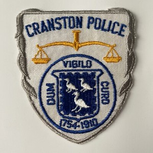 Retired Cranston Rhode Island Police Shoulder Patch Obsolete Genuine Vintage