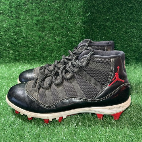 Nike Air Jordan 11 Retro TD Football Cleats Bred Black Size 7 AO1561-010 Used - Picture 6 of 7