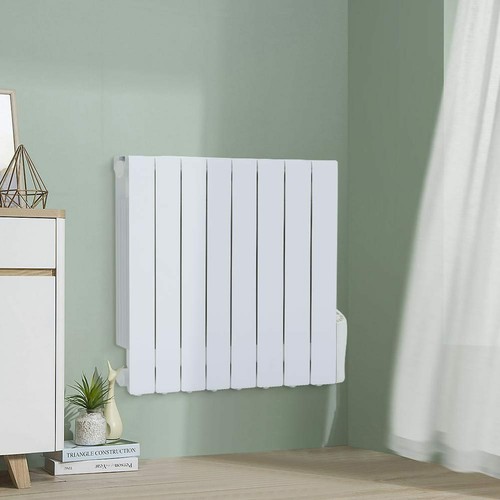 1200W Oil Filled Electric Radiator Thermostatic Wall Mounted Heater 24Hour Timer