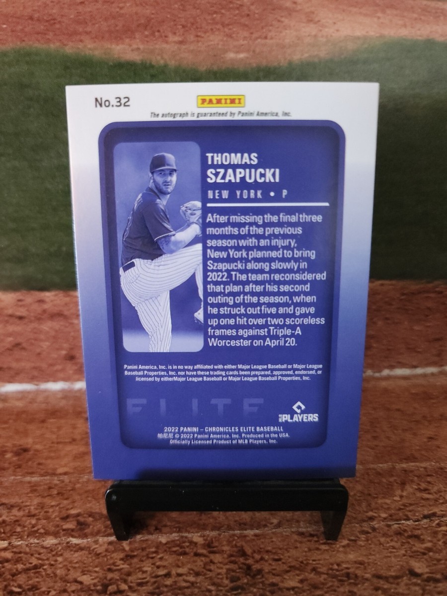 2022 Chronicles Elite Auto #32 Thomas Szapucki - New York