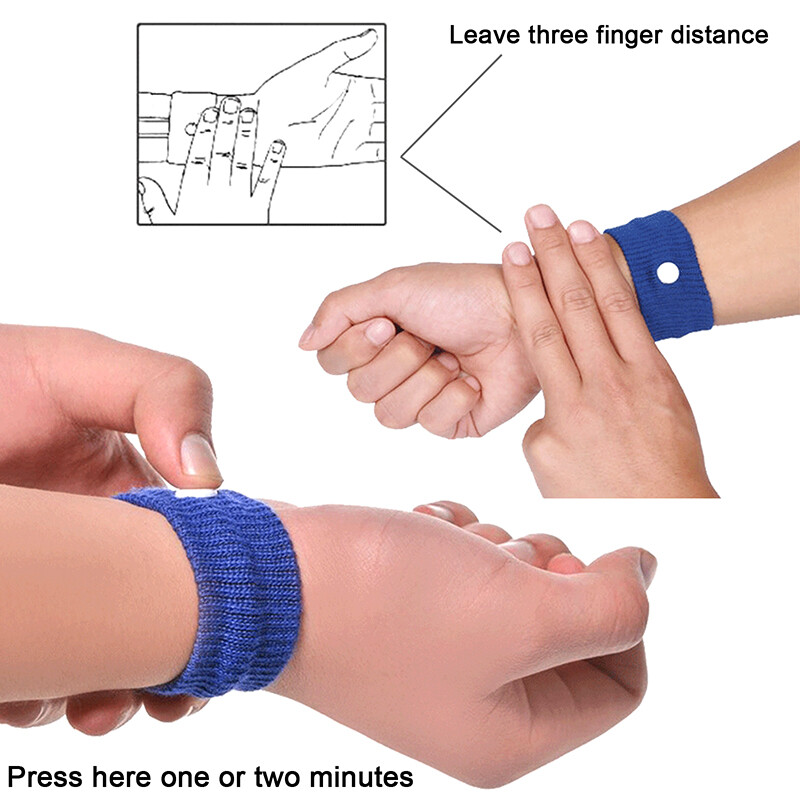 1Pair Anti Nausea Car Seasick Sickness bracelet Travel Wrist band