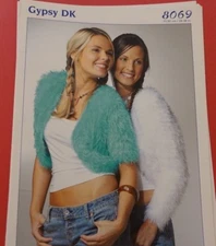 Stylecraft Knitting Pattern 8069 Gypsy DK Faux Fur Shrugs 28-38