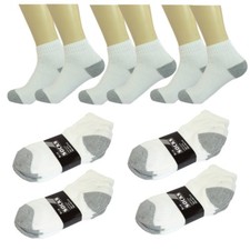 Wholesale Assorted Colors 2Tone Men's Ankle Quarter Sport Socks Size 9-11 10-13