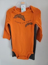 Carter's Halloween Bats 2 Piece Outfit Infant Baby Size 9 Months 17-21 lbs.- NEW