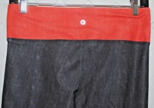 90 Degrees By Reflex Charcoal w/ Orange Exercise Capri Tights S NWOT