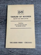 Tables of Houses Equator to 66 degrees North Latitude 1975 Astrology Aries Press