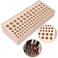 98 Holes Leather DIY Craft Wood Tool Rack Wooden Stamp Storage Holder Organizer