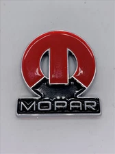 Mopar Red FENDER HOOD QUARTER TRUNK EMBLEM  1" tall x 1-1/2" wide