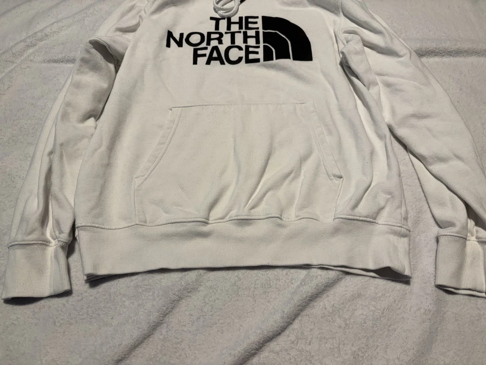 Sudadera con Capucha The North Face Para Hombre GRANDE Algodón Blanco Pullover Bolsillo Frontal || Usada Foto 3 de 4