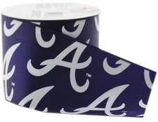 Atlanta Braves Ribbon - Licensed By Offray - Made In USA