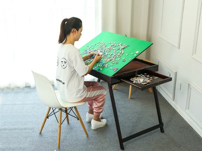 jigsaw puzzle table storage folding 