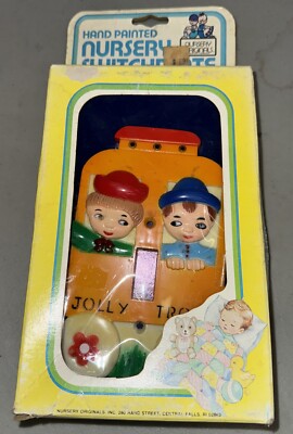 Vtg Nursery Originals Inc Jolly Trolly Light Switch Nursery Switchplate New