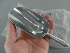 5 oz MINI BRUSHED ALUMINUM 🔥 ICE CANDY BUFFET FOOD SERVICE SWEET SHOP SCOOP 🍬