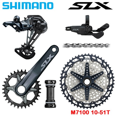 Shimano SLX M7100 1x12 zestaw biegów kaseta tylna przerzutka prawa manetka bb - Zdjęcie 1 z 13