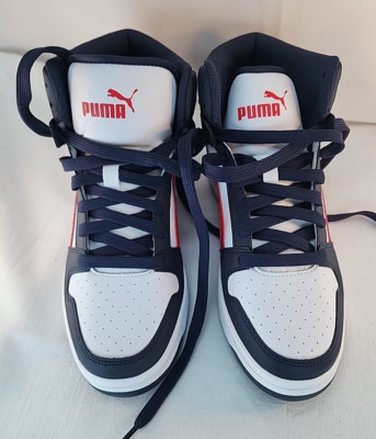 Puma Rebound Layup SL 36957349 Mens White/Red Leather Lifestyle Sneakers Shoes7