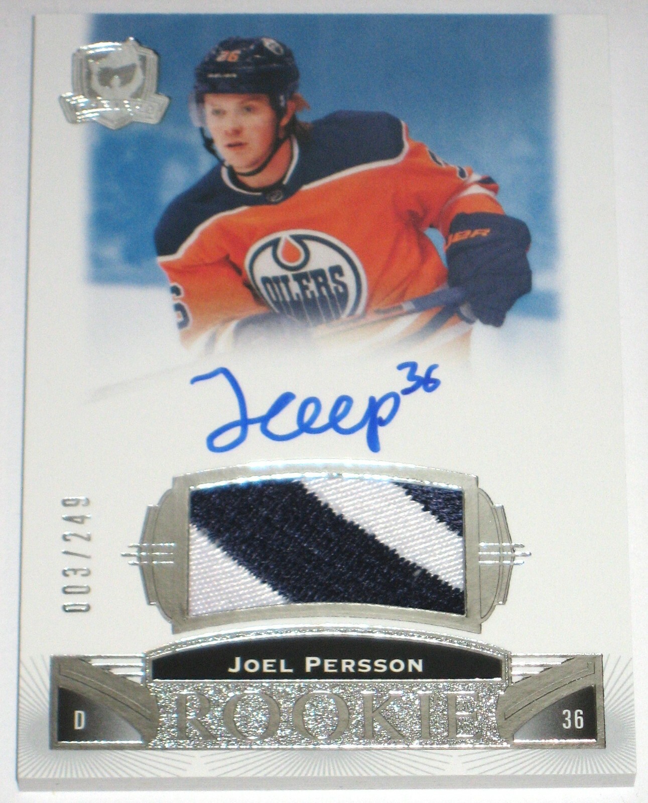 2019-20 UPPER DECK THE CUP JOEL PERSSON ROOKIE AUTOGRAPH PATCH CARD /249 |  eBay