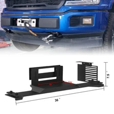 Hidden Winch Plate Front Bumper Accessories Steel For 2015-2023 Ford F-150 F150