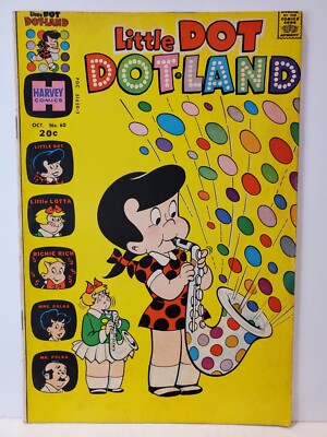 Little Dot Dotland #60 Little Lotta Richie Rich Bronze 20 Cent Cover 1973 Harvey