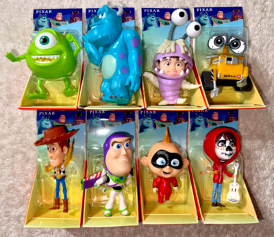 DISNEY PIXAR 2.5'' MINI FIGURE SET OF 8 BUZZ / WALL-E / BOO / MIKE / JACK JACK ++