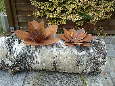 Edelrost Kerze mit Sternen Gartendekoration Metalldesign