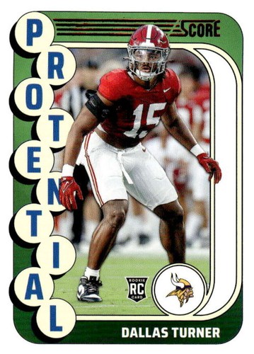 DALLAS TURNER RC 1/1 2024 Wild Card American Metallix Rookie