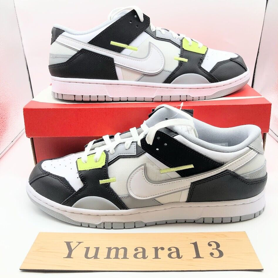 Nike Dunk Low Scrap Black White Light Lemon Twist DC9723 001 Nike Dunk Low Scrap Black White Light Lemon Twist DC9723 001