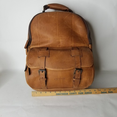 KORCHMAR - Lewis - Luxus klassischer Lederrucksack - braun - Bild 10 von 15