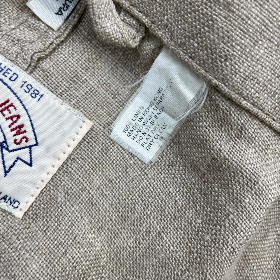 Blazer Armani Jeans para hombre 100 % lino sin forro sin estructura caqui/bronceado • mediano Foto 4 de 4