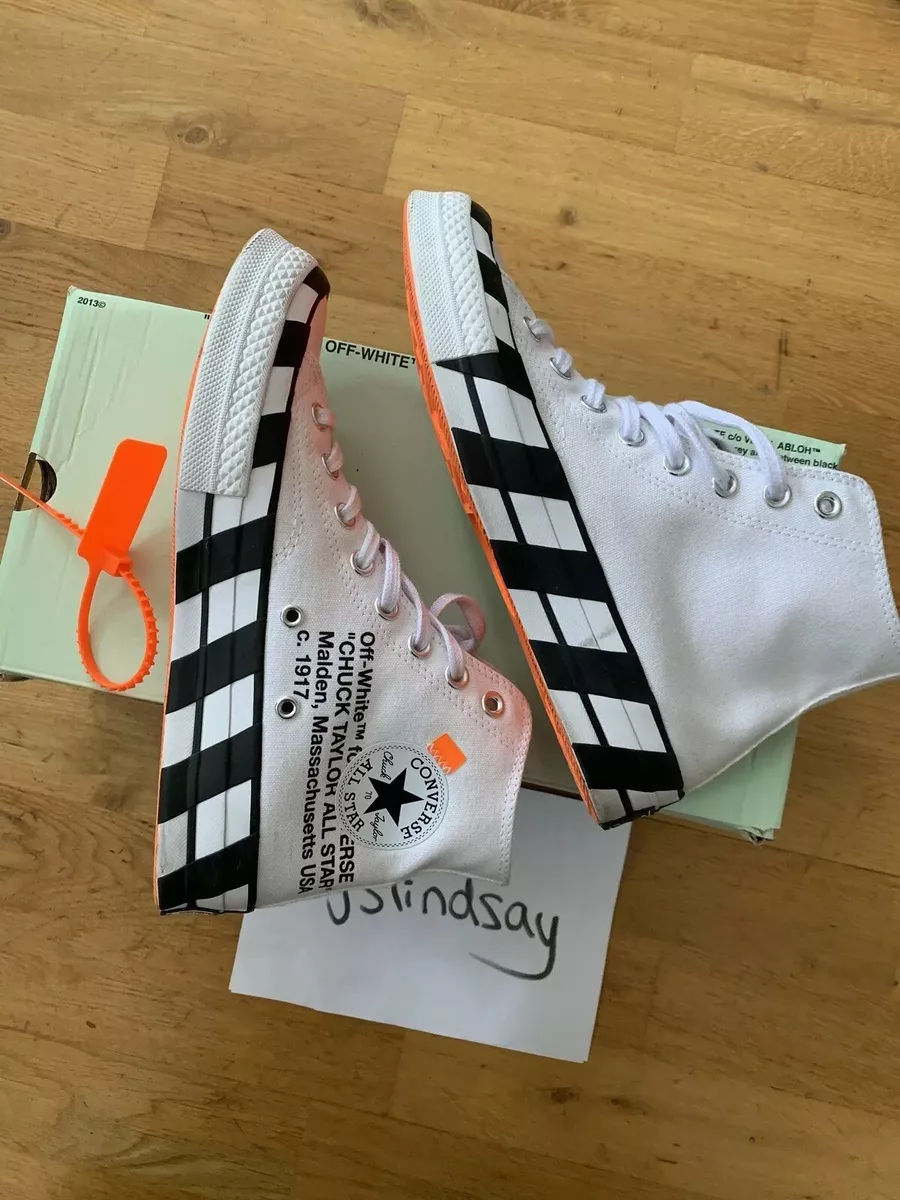 Converse Chuck 70 x Off-White High Tops White Canvas Shoes - Converse