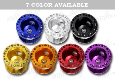 PURPLE T-6061 ALUMINUM 6-HOLE STEERING WHEEL HUB ADAPTER FOR 90-96