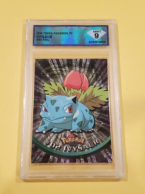 1999 Topps Pokemon TV #02 Ivysaur Foil Black Label/ 2nd Print
