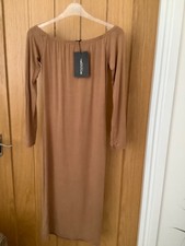 Pretty Little Thing Off the Shoulder Long Sleeved Dress Size 12 NWT