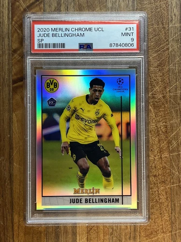 2020-21 Topps Merlin UEFA #31 Jude Bellingham PSA 9 Image Variation Rookie RC