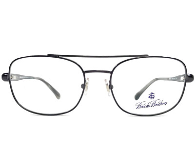 Brooks Brothers Eyeglasses Frame BB1050 1676 Gunmetal Aviator Full Rim 55-18-145