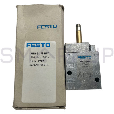 New In Box FESTO MFH-3-1/8-NPT-10834 Solenoid Valve