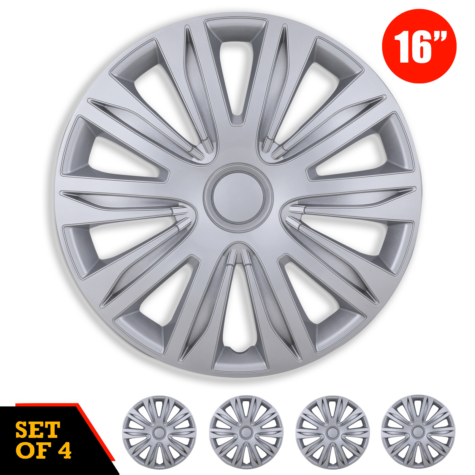 4PCS Silver Lacquer Universal 16
